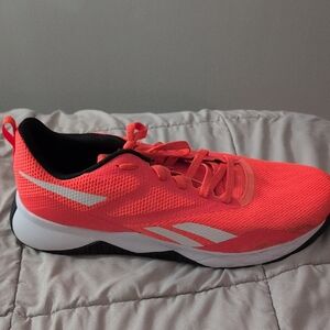 Reebok Men's Athletic Shoes in Bright Orange and White